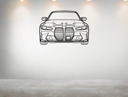 G80 M3 Front - Metal Wall Art - Metal Art