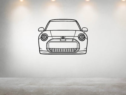 Cooper EV Front View - Metal Wall Art - Metal Art