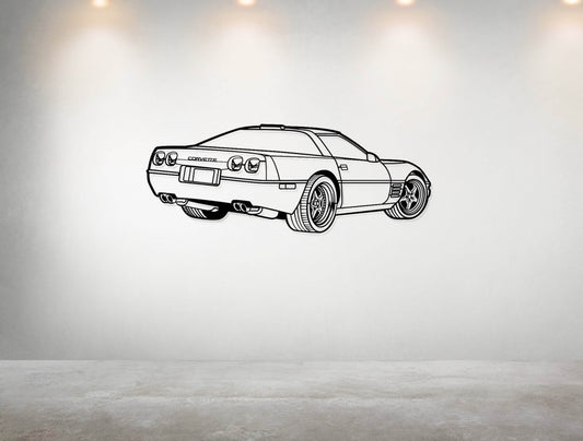 Corvette C4 - Metal Wall Art - Metal Art