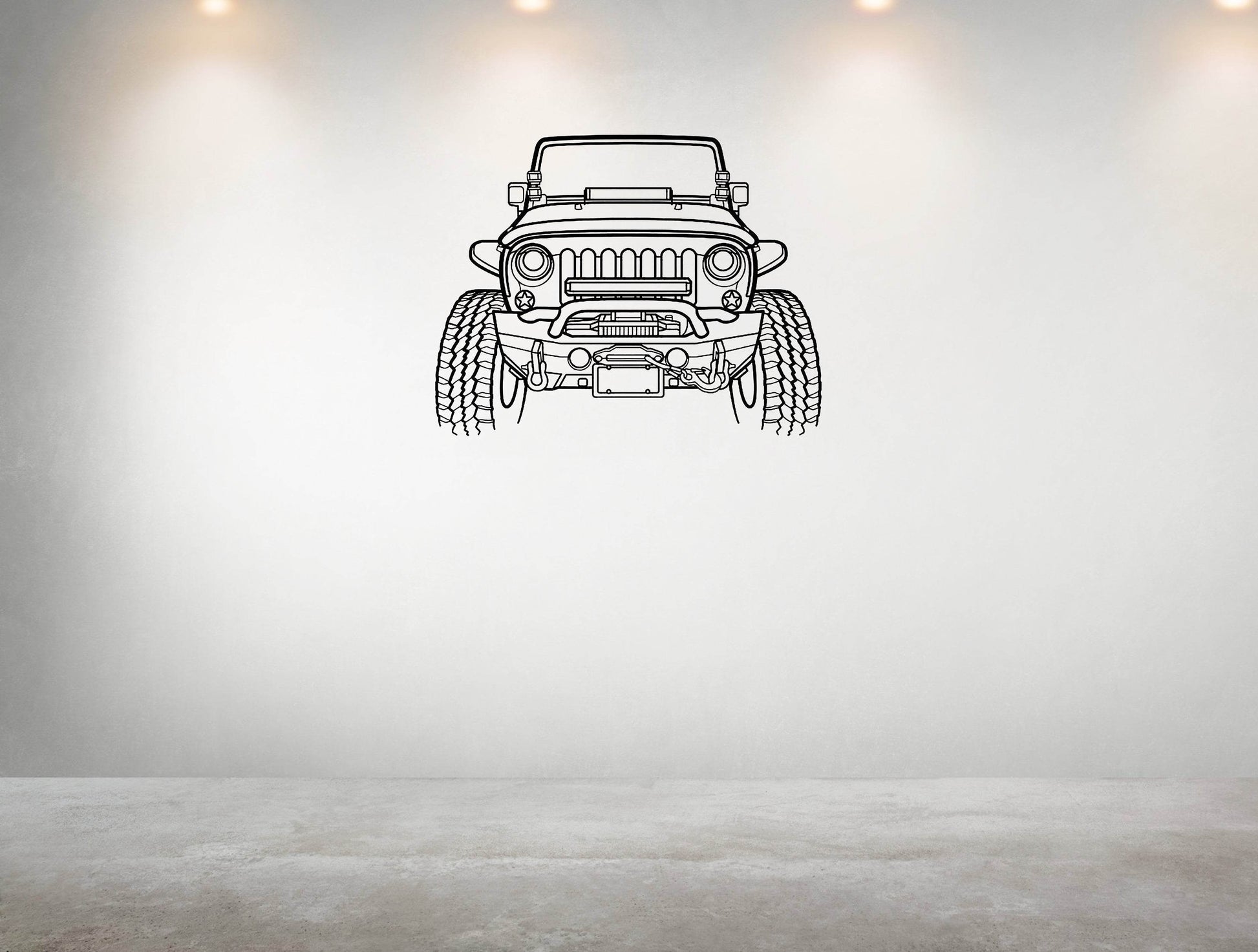 Wrangler Offroad Front - Metal Wall Art - Metal Art