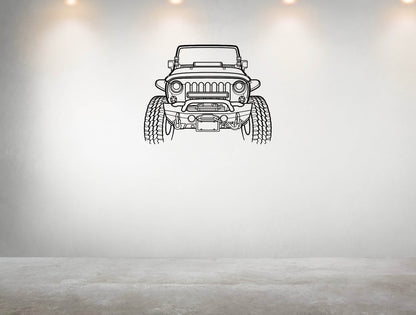 Wrangler Offroad Front - Metal Wall Art - Metal Art
