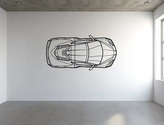 Corvette c8 TOP - Metal Wall Art - Metal Art