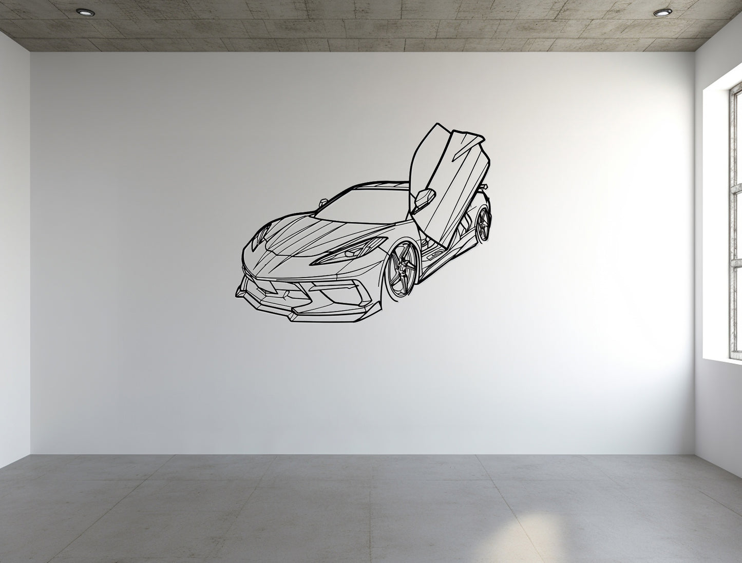 Corvette C8 Angle - Metal Wall Art
