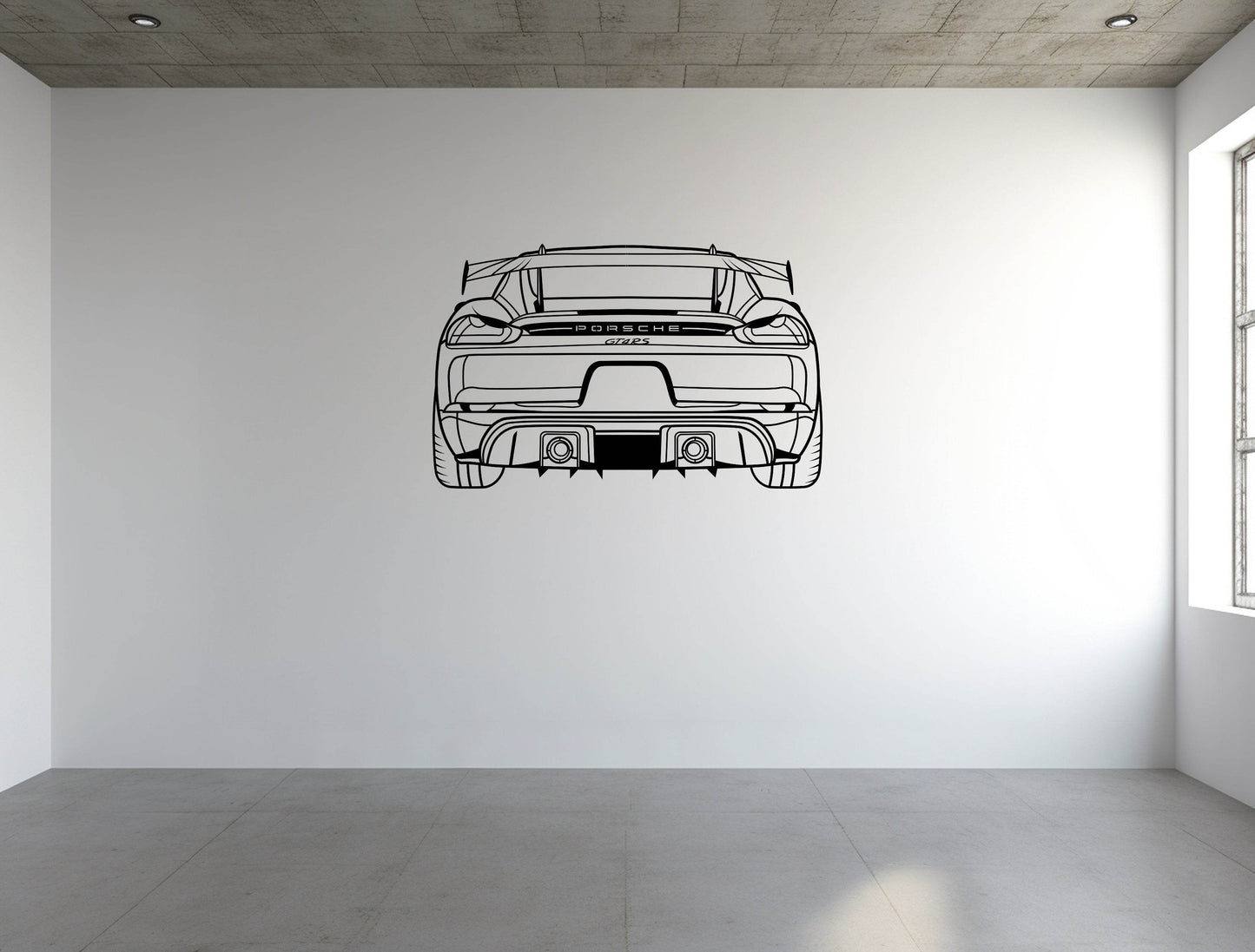 718 Cayman GT4 RS Rear View - Metal Wall Art - Metal Art