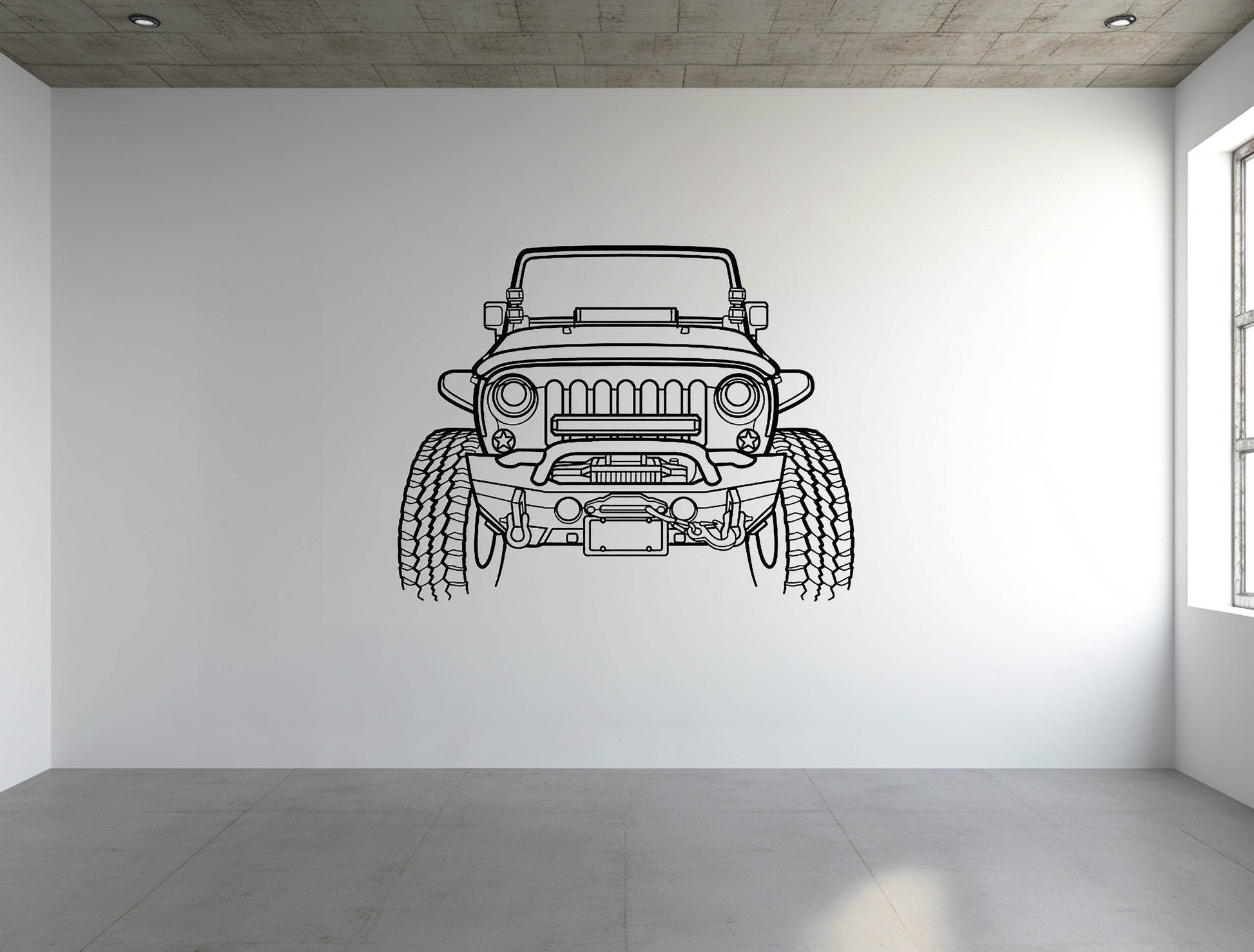 Wrangler Offroad Front - Metal Wall Art - Metal Art
