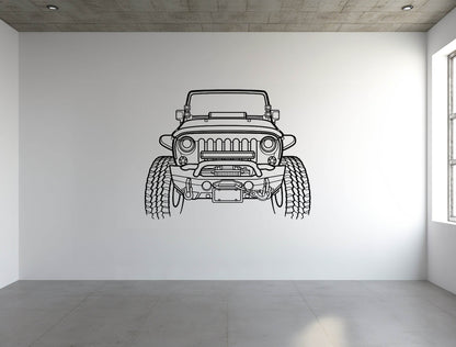 Wrangler Offroad Front - Metal Wall Art - Metal Art