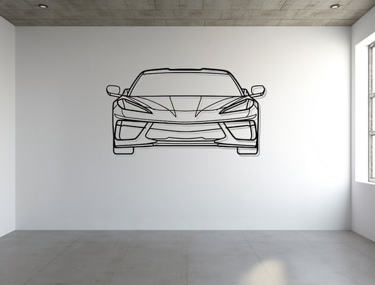 Corvette C8 Front - Metal Wall Art
