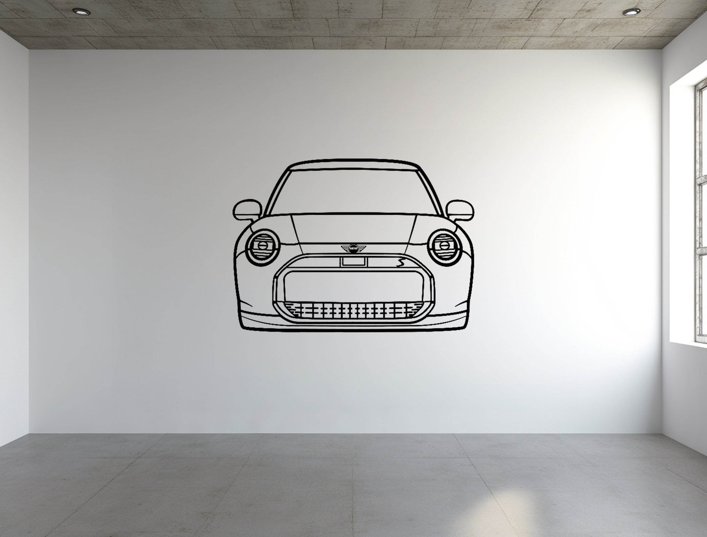 Cooper EV Front View - Metal Wall Art - Metal Art