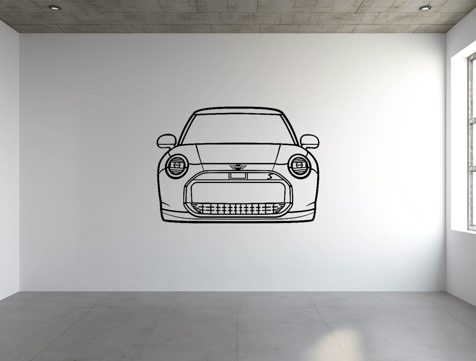 Cooper EV Front View - Metal Wall Art - Metal Art