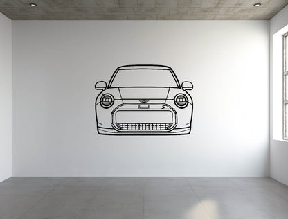 Cooper EV Front View - Metal Wall Art - Metal Art