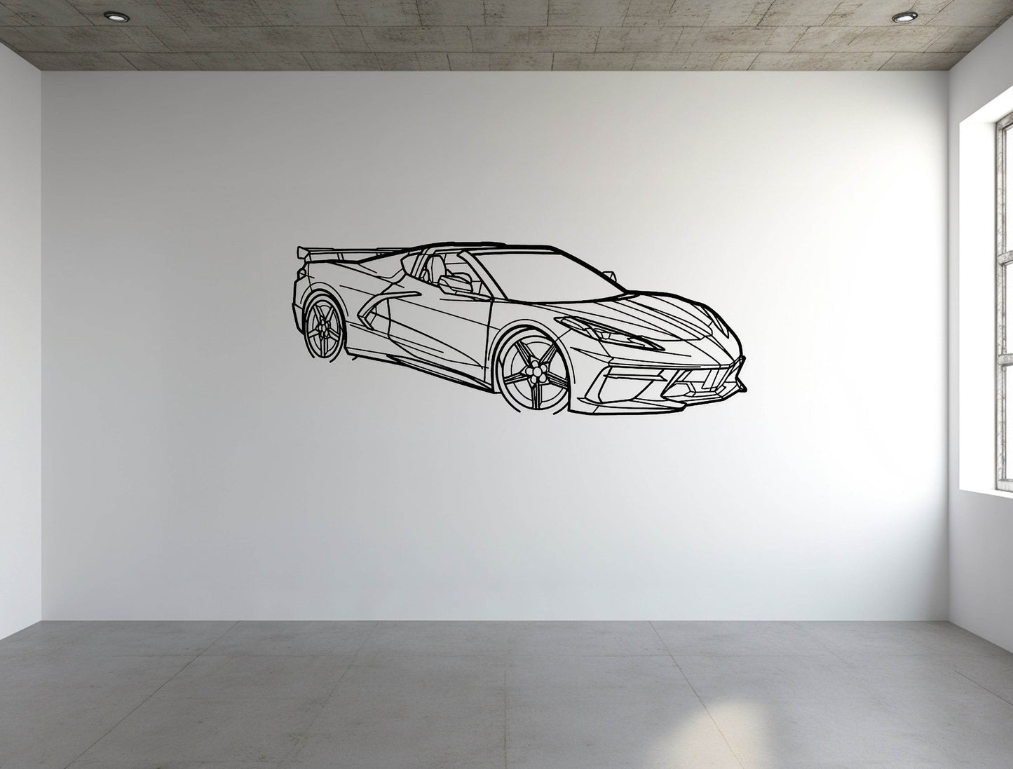 Corvette C8 HTC Angle - Metal Wall Art - Metal Art