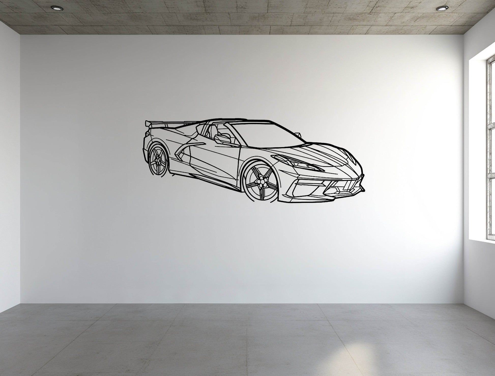 Corvette C8 HTC Angle - Metal Wall Art - Metal Art