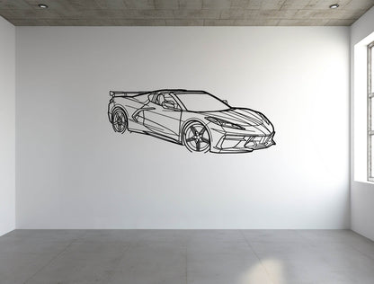 Corvette C8 HTC Angle - Metal Wall Art - Metal Art