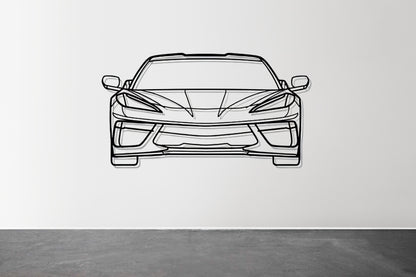 Corvette C8 Front - Metal Wall Art