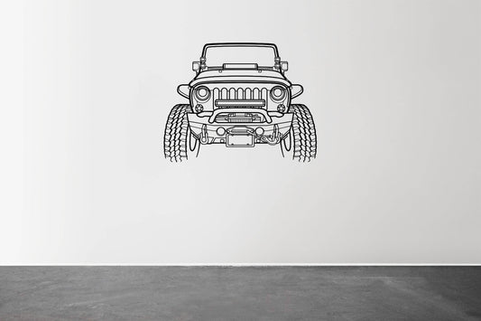 Wrangler Offroad Front - Metal Wall Art - Metal Art