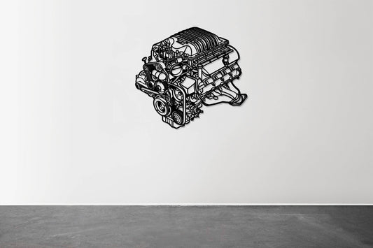 Challenger HEMI Metal Engine Block - Metal Wall Art - Metal Art
