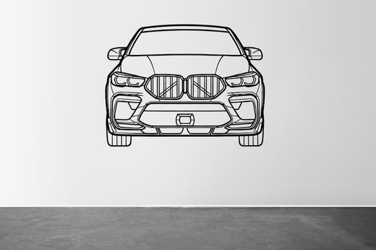 X6M 2022 Front - Metal Wall Art