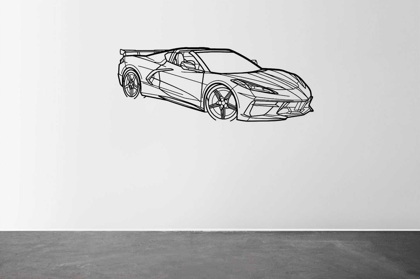 Corvette C8 HTC Angle - Metal Wall Art - Metal Art