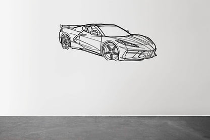 Corvette C8 HTC Angle - Metal Wall Art - Metal Art
