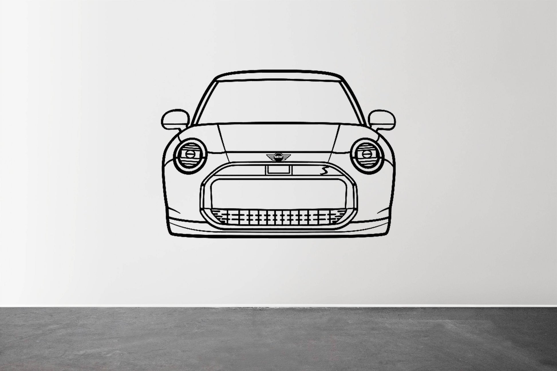 Cooper EV Front View - Metal Wall Art - Metal Art