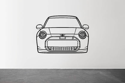 Cooper EV Front View - Metal Wall Art - Metal Art