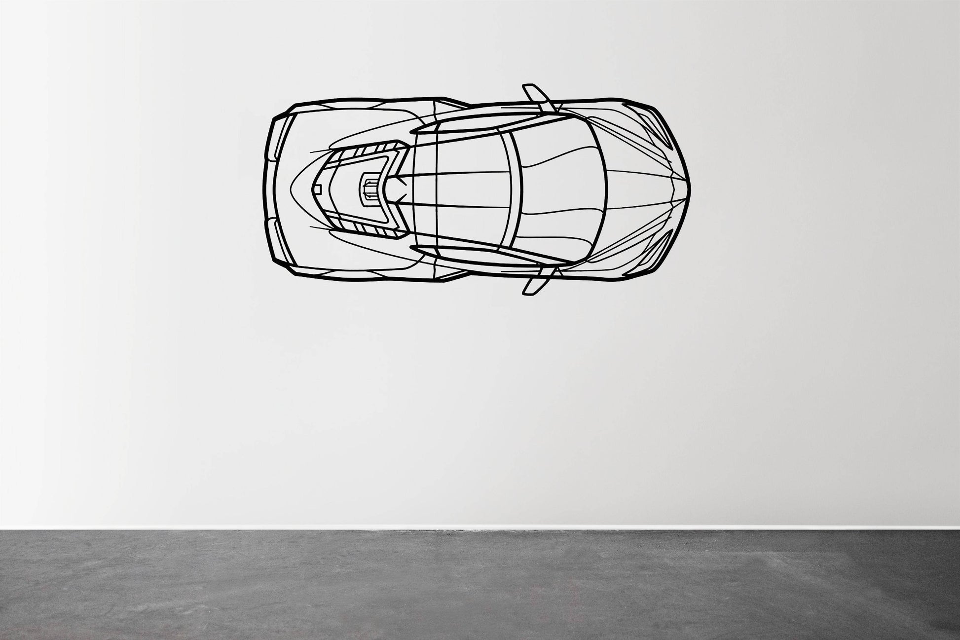 Corvette c8 TOP - Metal Wall Art - Metal Art