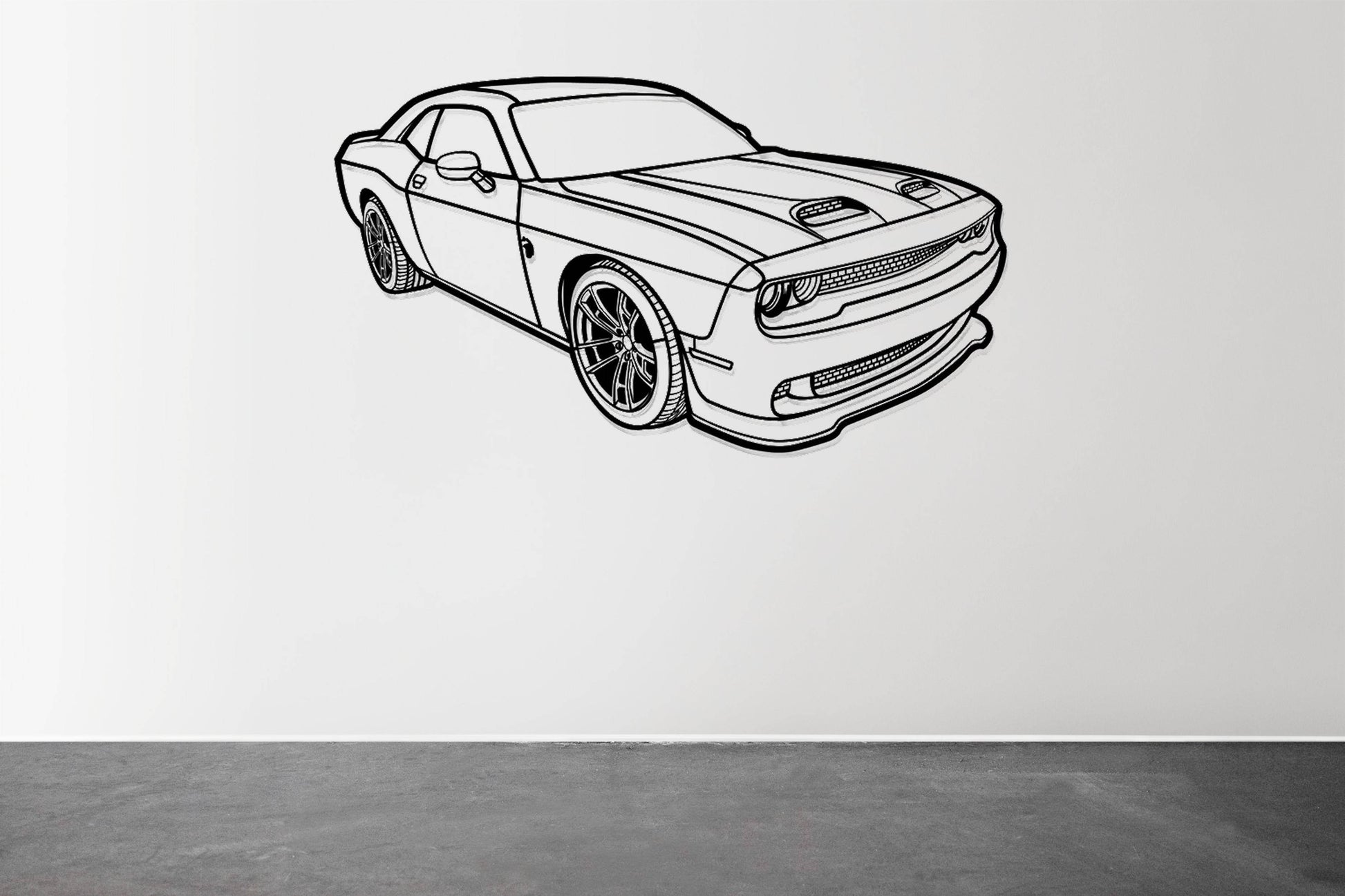 Challenger Hellcat Perspective - Metal Wall Art - Metal Art