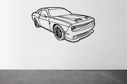 Challenger Hellcat Perspective - Metal Wall Art - Metal Art