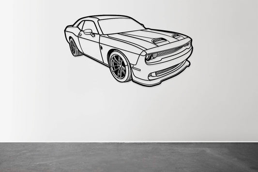 Challenger Hellcat Perspective - Metal Wall Art - Metal Art