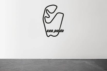 Sao Paulo Interlagos Formula 1 Circuit - Metal Wall Art - Metal Art