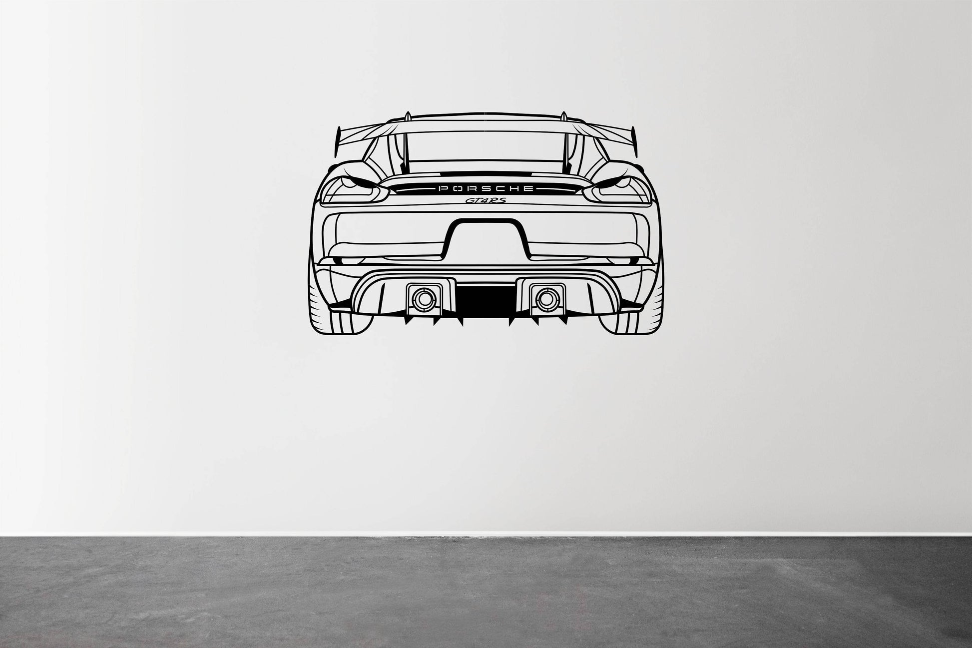 718 Cayman GT4 RS Rear View - Metal Wall Art - Metal Art