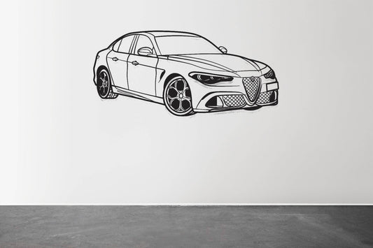 Giulia Quadrifoglio 100th Anniversary - Metal Wall Art - Metal Art