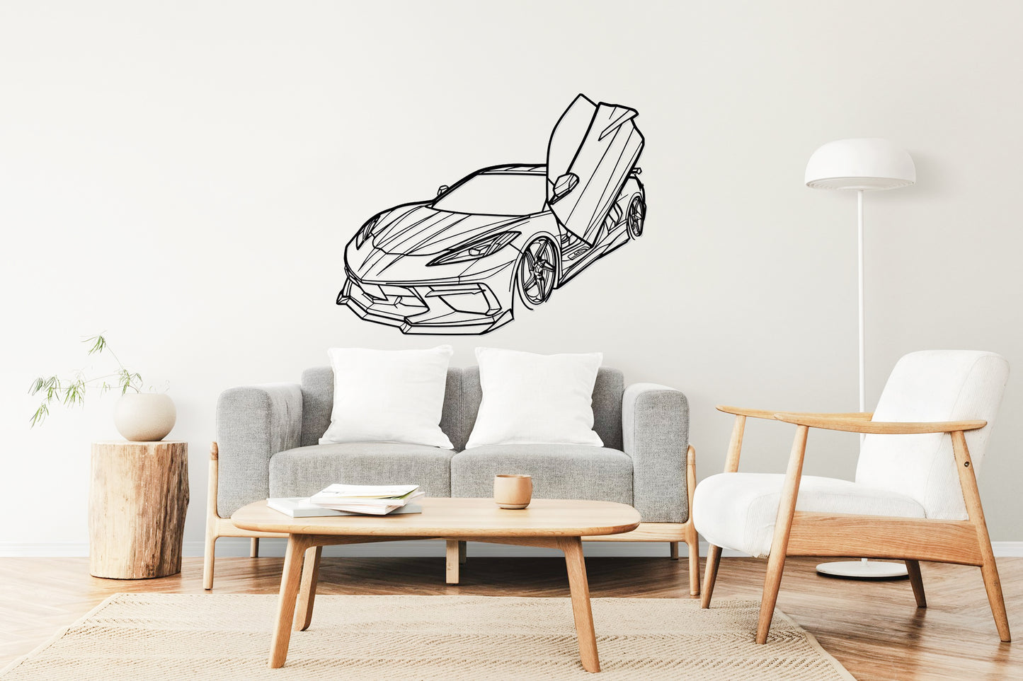 Corvette C8 Angle - Metal Wall Art