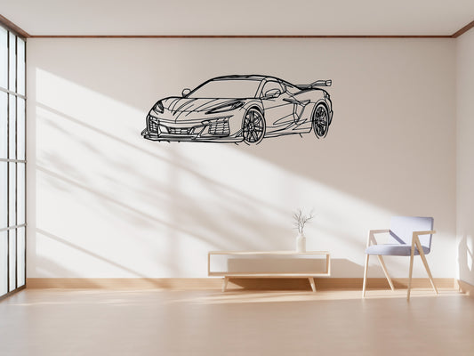 Corvette C8 2024 - Metal Wall Art