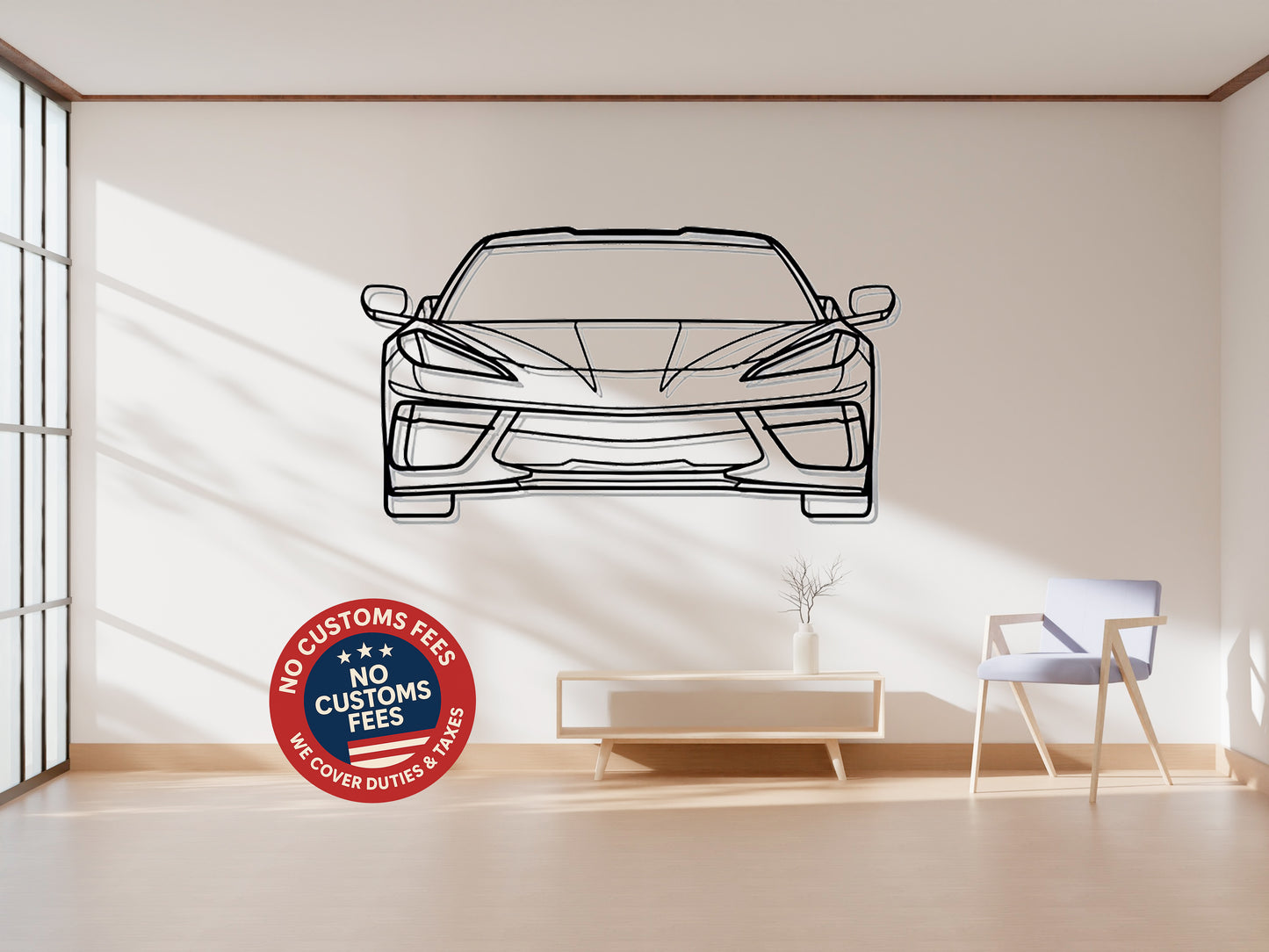 Corvette C8 Front - Metal Wall Art