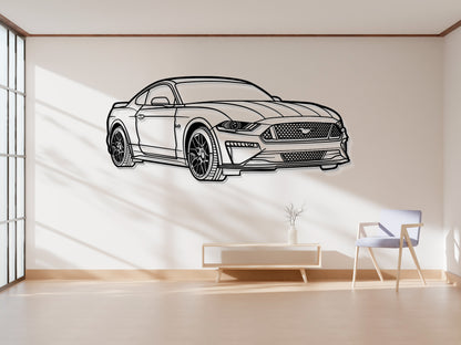 2018 Mustang GT - Perspective - Metal Wall Art