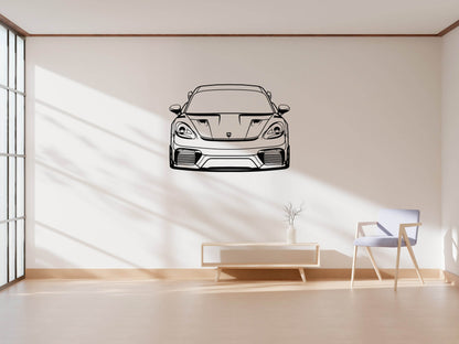 718 Cayman GT4 RS Front View - Metal Wall Art - Metal Art