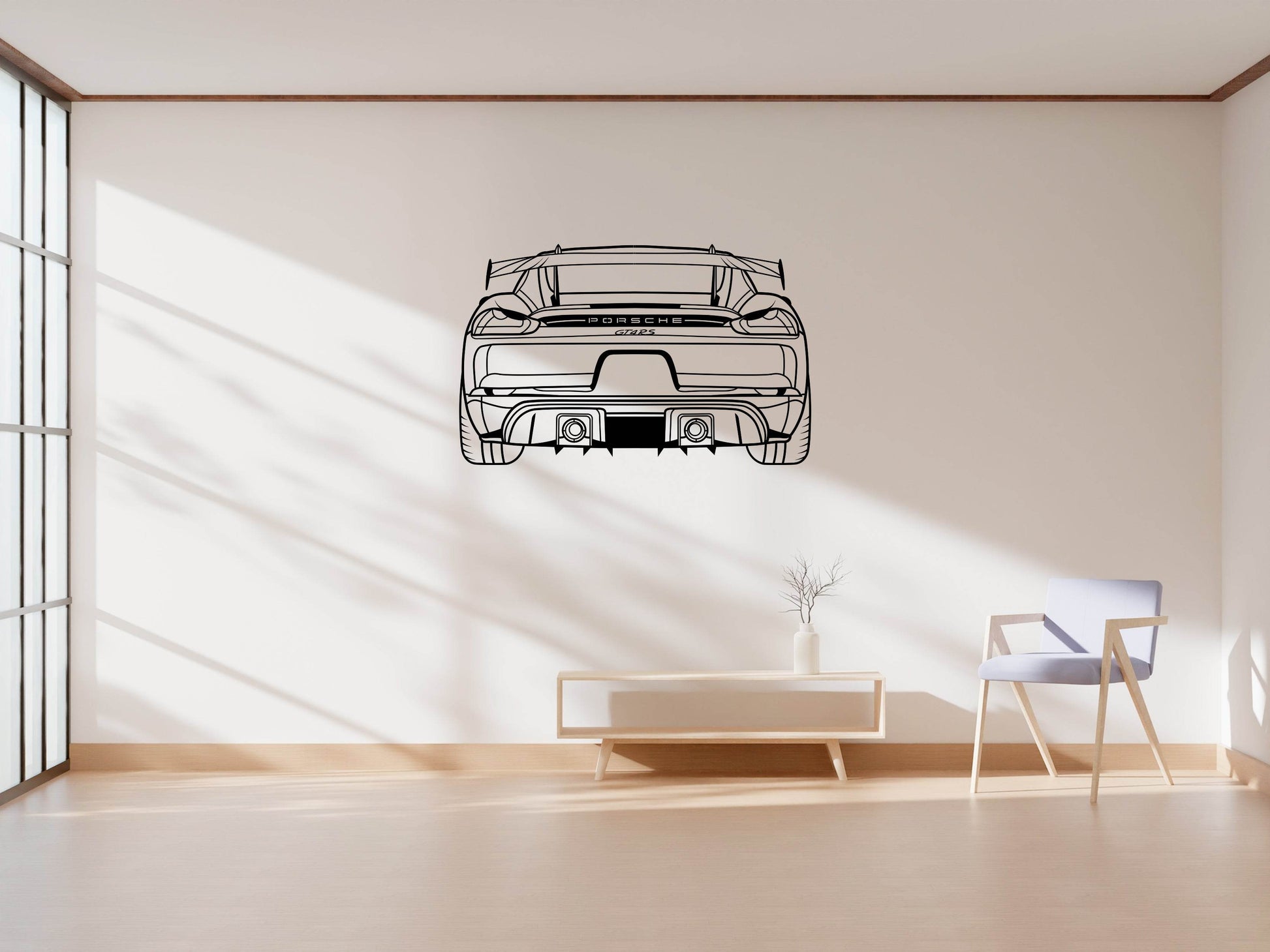 718 Cayman GT4 RS Rear View - Metal Wall Art - Metal Art