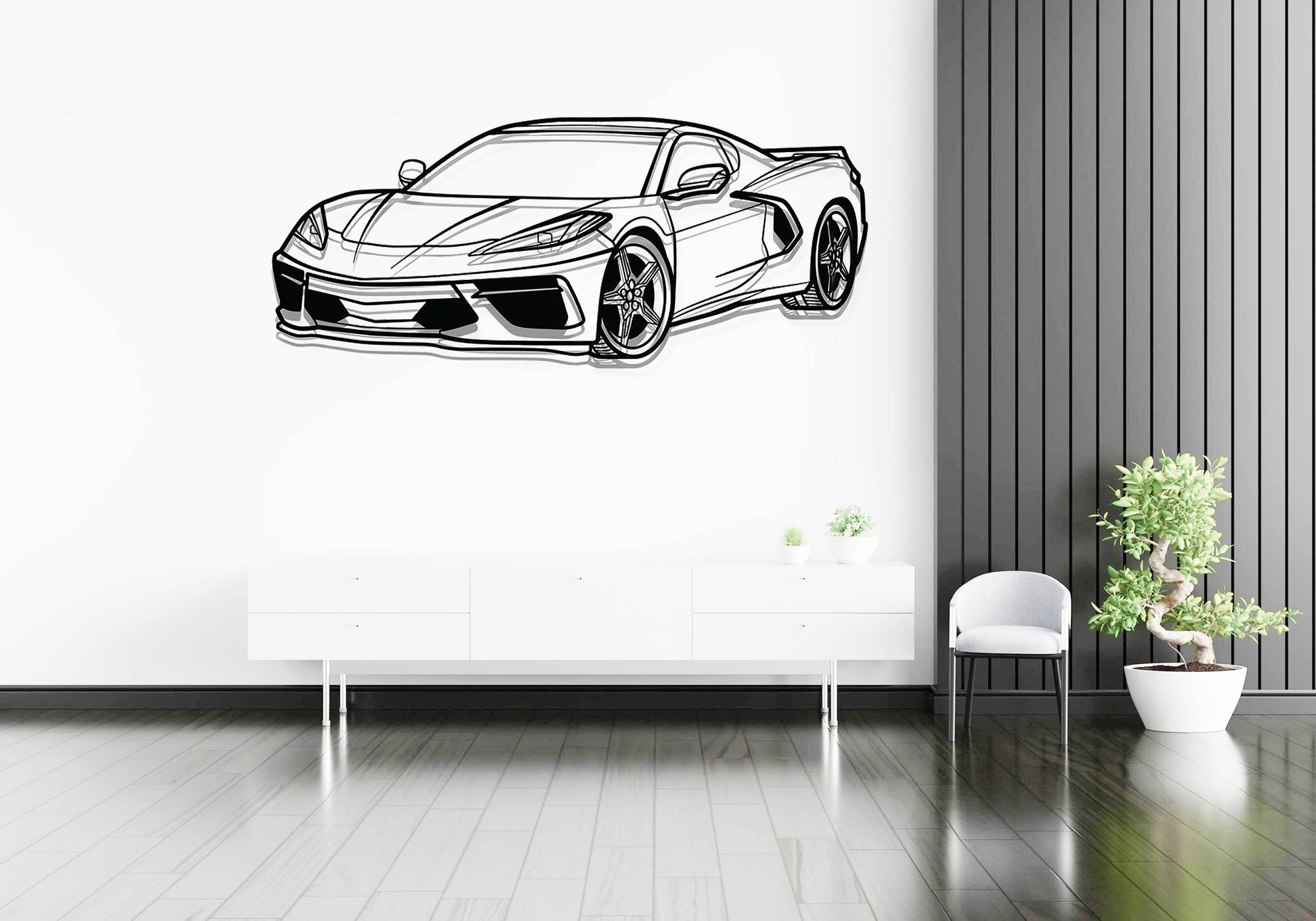Corvette C8 - Metal Wall Art - Metal Art