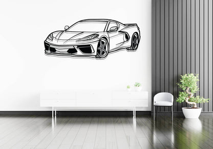 Corvette C8 - Metal Wall Art - Metal Art