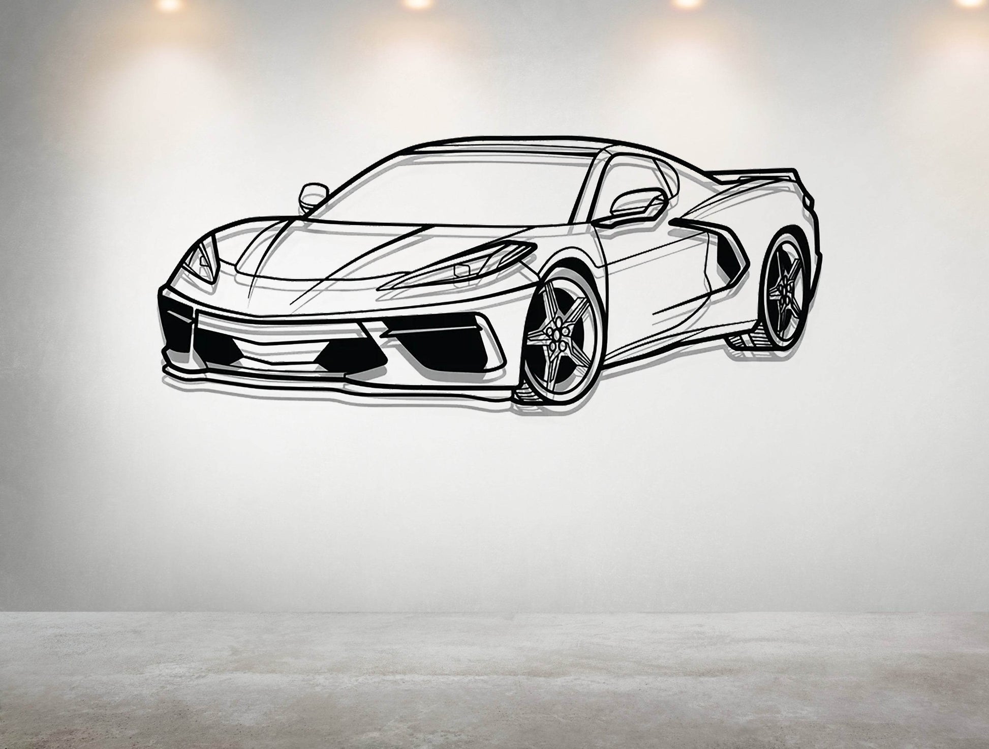 Corvette C8 - Metal Wall Art - Metal Art