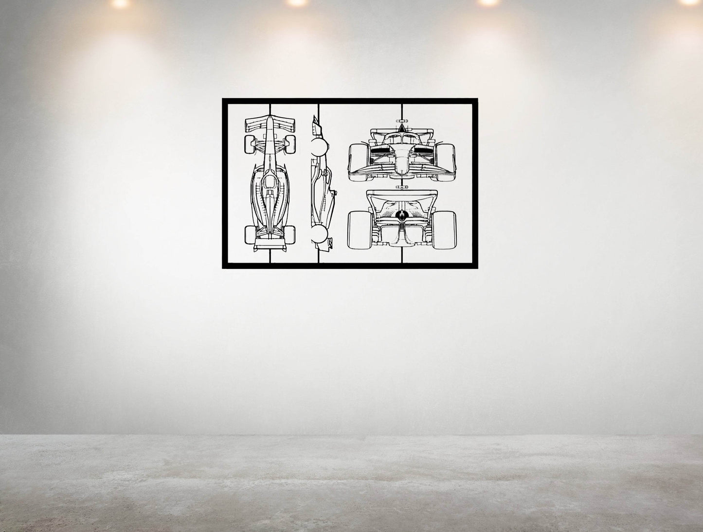 F1 Frame Silhouette - Metal Wall Art - Metal Art