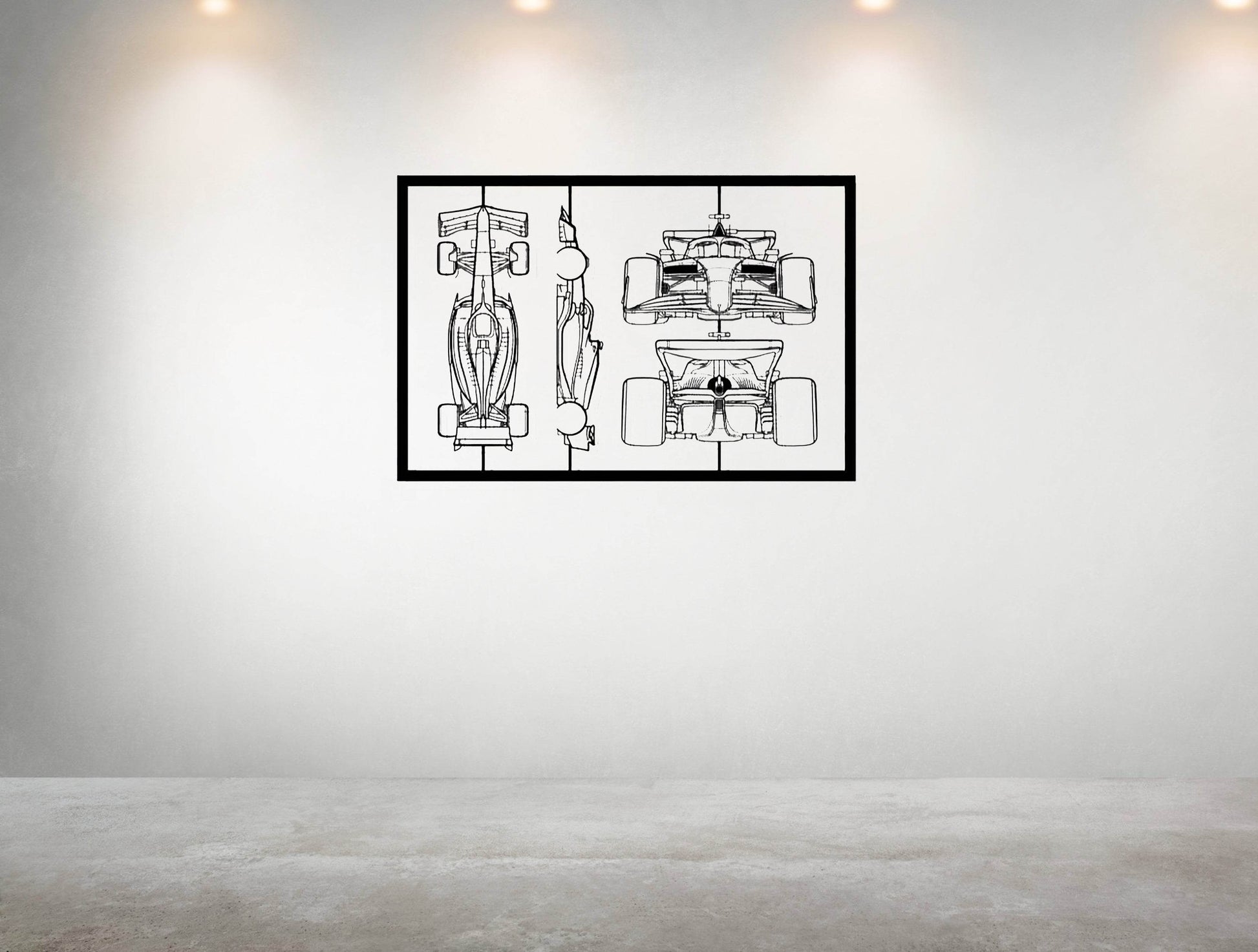 F1 Frame Silhouette - Metal Wall Art - Metal Art