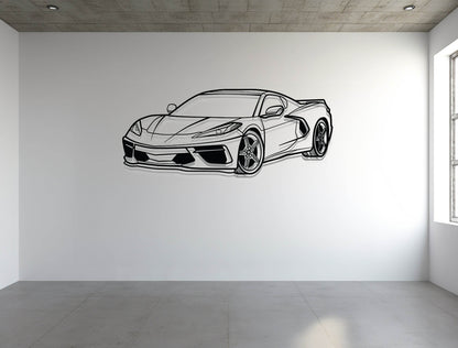Corvette C8 - Metal Wall Art - Metal Art