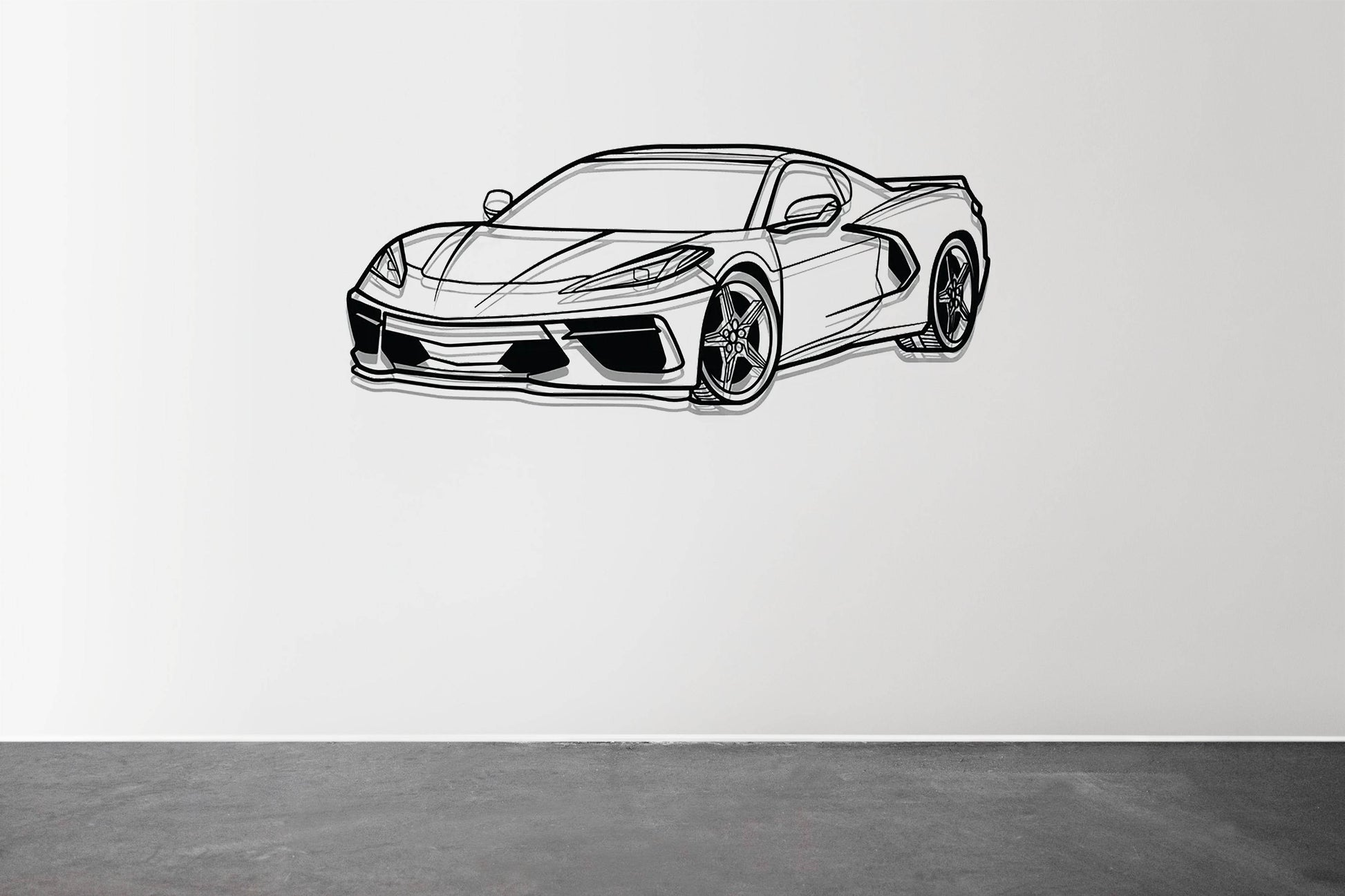 Corvette C8 - Metal Wall Art - Metal Art