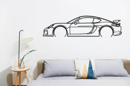 718 Cayman GT4 - Metal Wall Art - Metal Art
