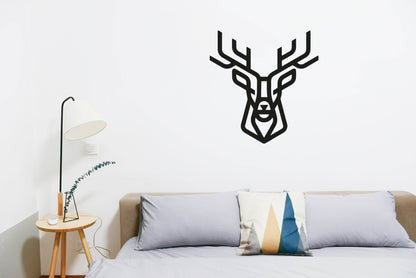 Geometric Deer - Metal Wall Art - Metal Art