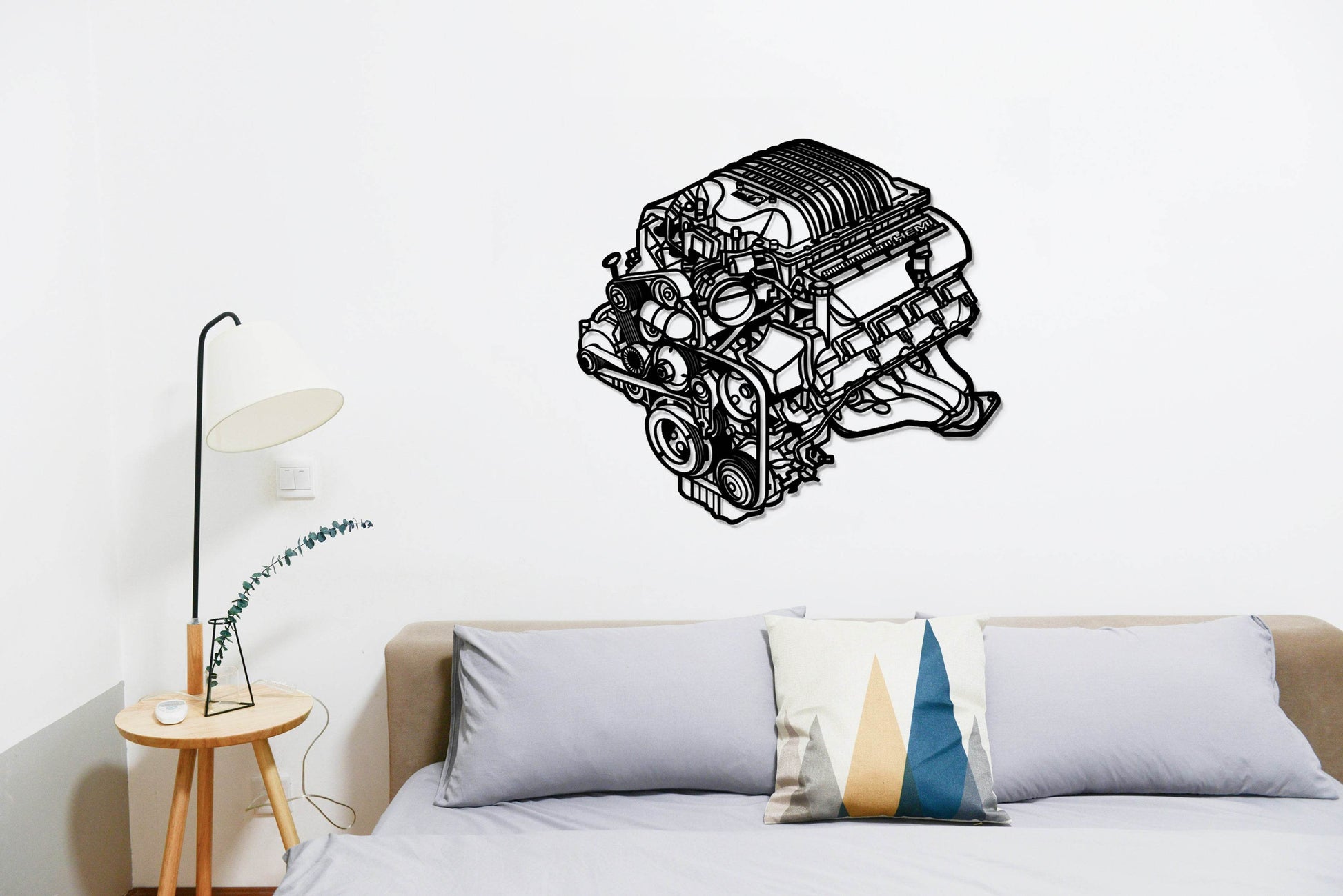 Challenger HEMI Metal Engine Block - Metal Wall Art - Metal Art