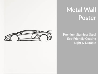Aventador SVJ - Metal Wall Art - Metal Art