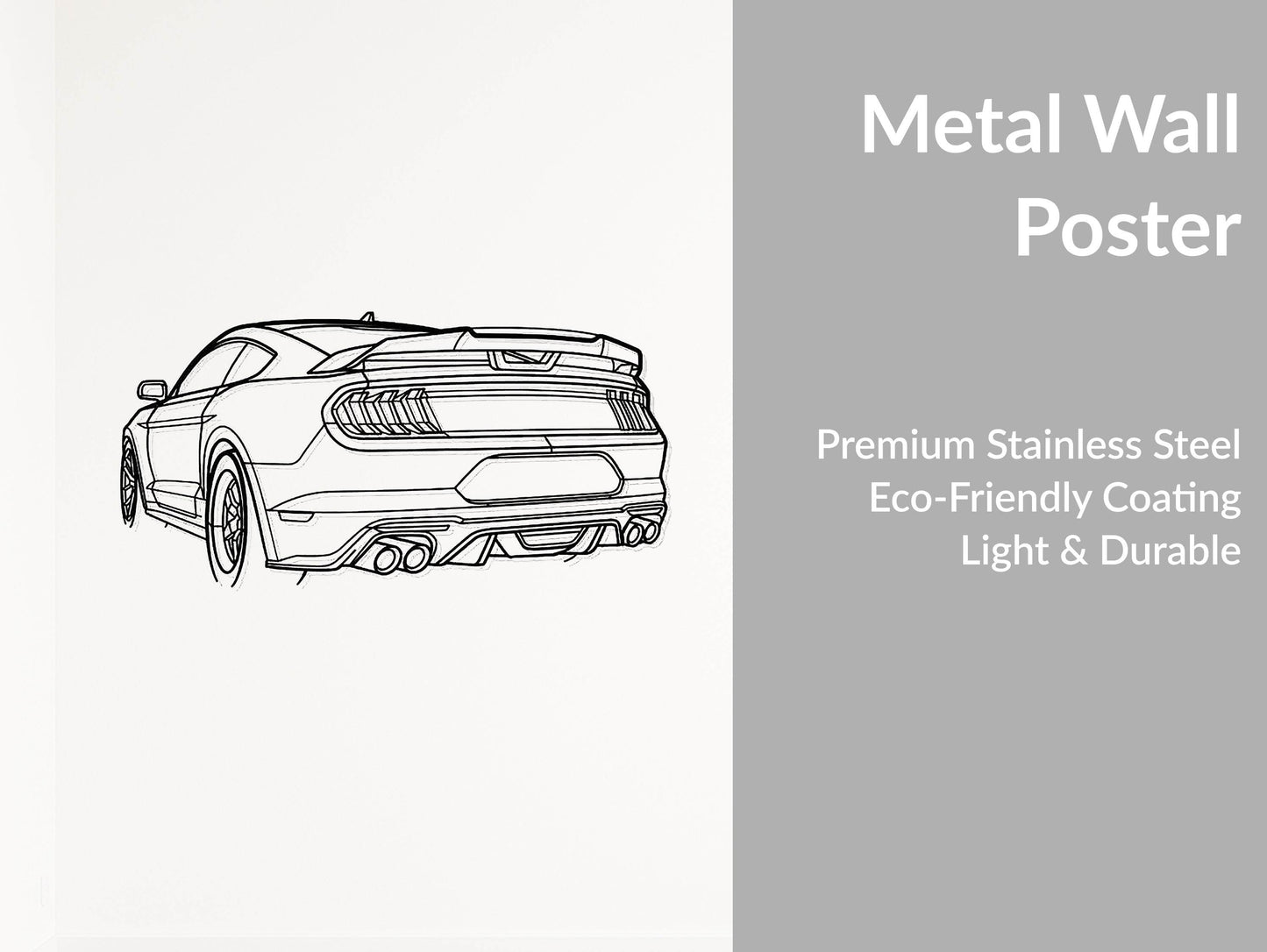 Mustang GT 2020 - Metal Wall Art - Metal Art
